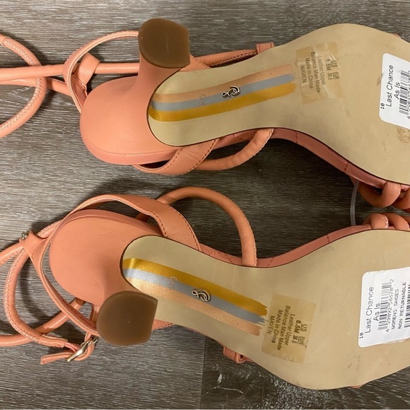 Sam Edelman | Maven Quilted Leather Rose Pink Strappy Sandals Size 6.5 NEW - Picture 9 of 9